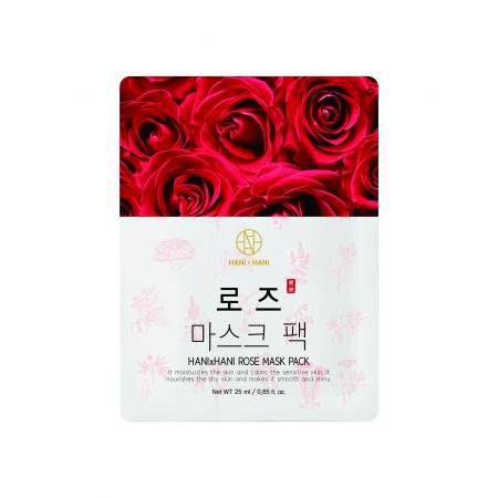 Тканевая маска с экстрактом розы Hani x Hani Rose mask pack